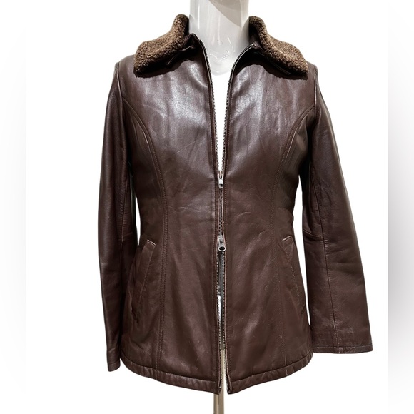 Natural Reflections Jackets & Blazers - LEATHER NATURAL REFLECTIONS RICH Brown genuine Jacket Ladies size medium zipper